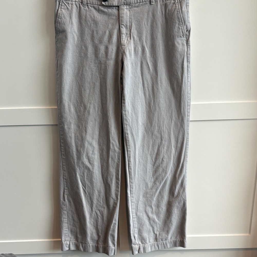 Worthington Gray Striped Casual Pants